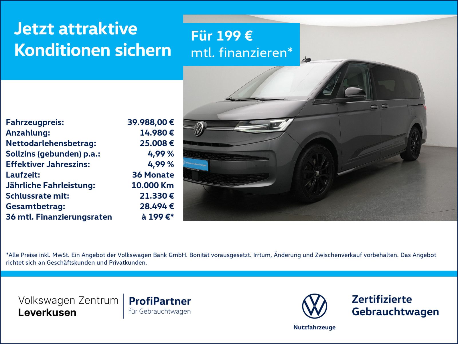 Volkswagen T7 Multivan eHybrid lang 7-SITZE ACC AHK MATRIX