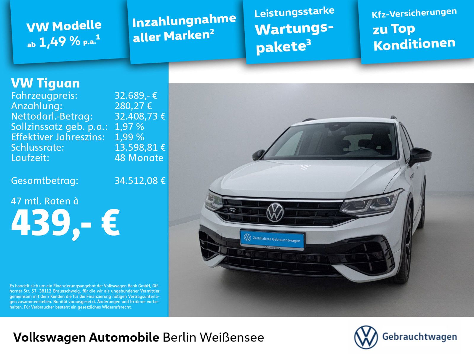 Volkswagen Tiguan 2.0 TSI R 4Motion*DSG*MATRIX*AHK*NAVI*APP imagem 2