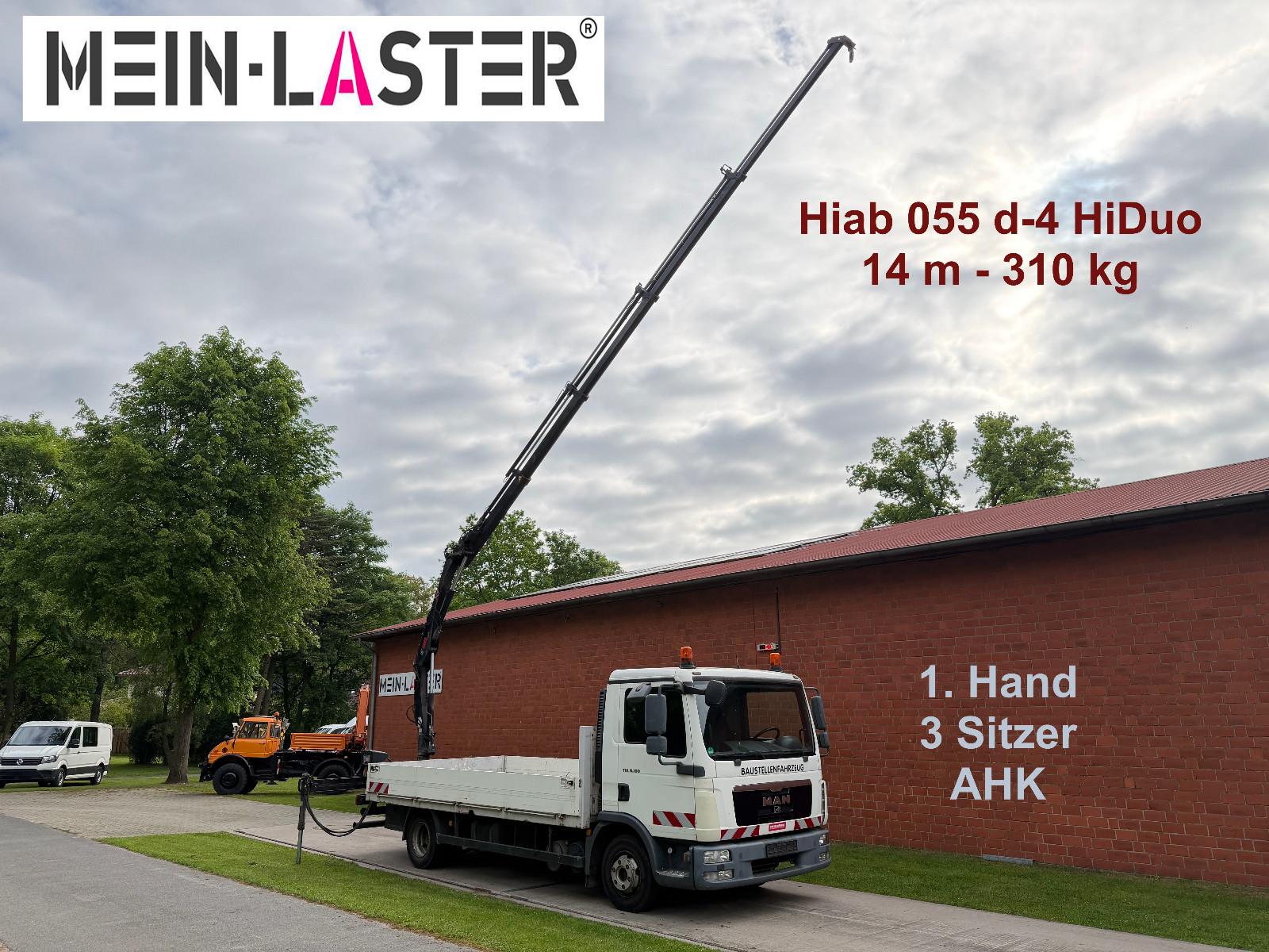 MAN TGL 8.180 Hiab 055 D4 14m * 3 Sitzer * AHK 11 t