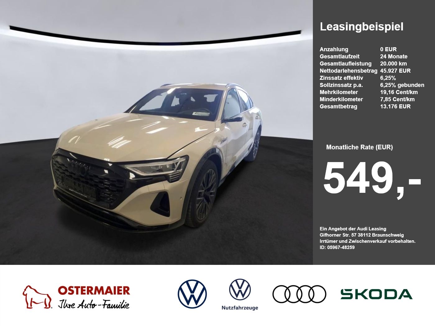 Audi Q8 e-tron Sportback ADVANCED 55 408PS AHK.KAMERA