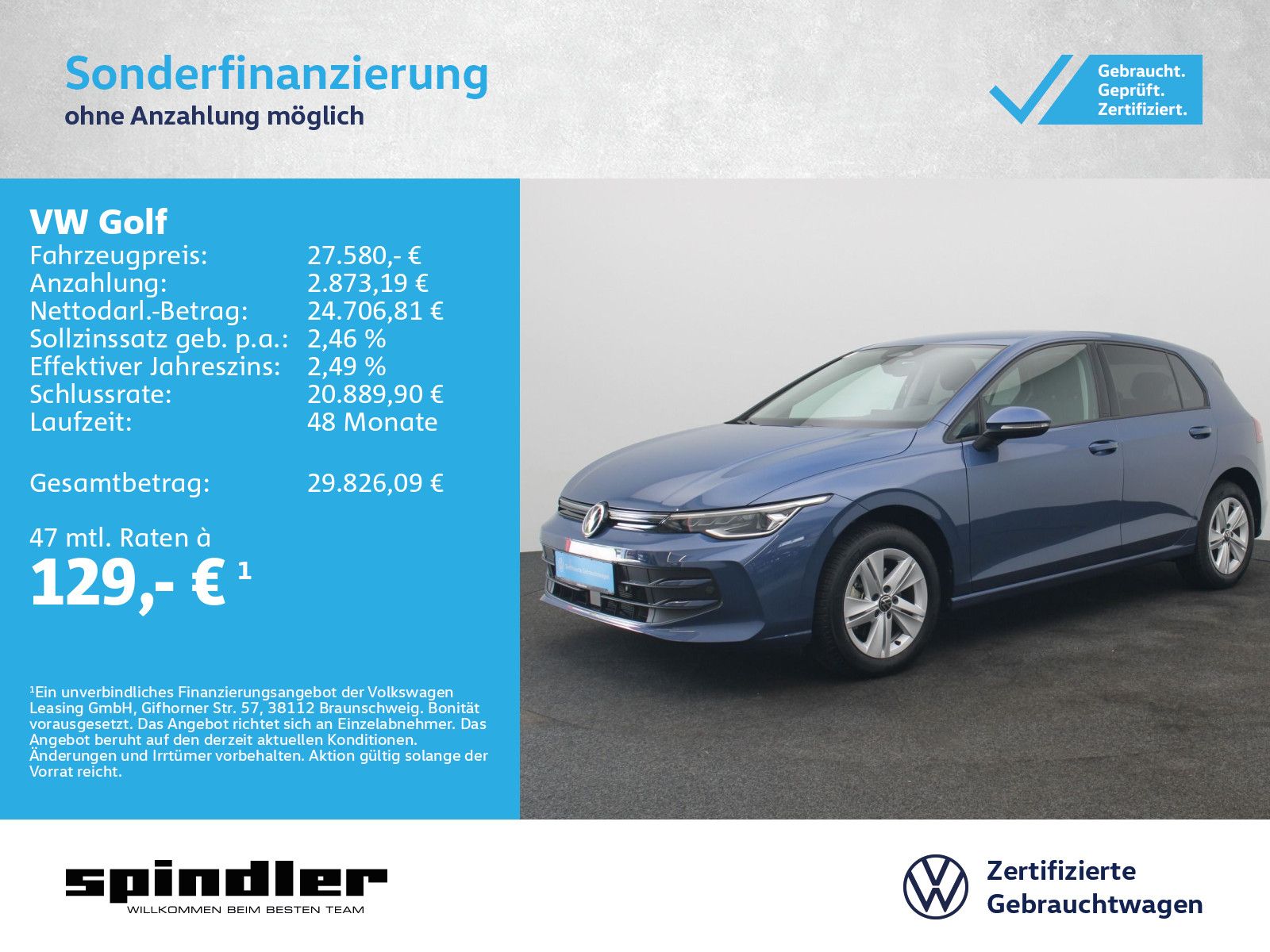 Volkswagen Golf VIII Life 1.5 eTSI DSG / CarPlay, LED, RFK