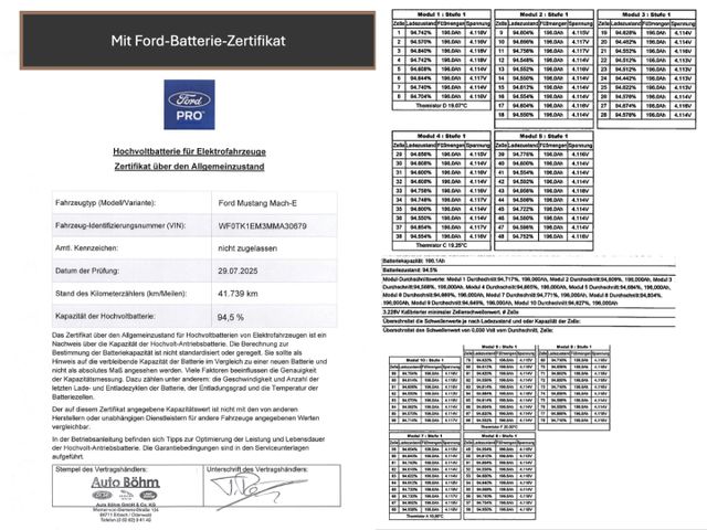 Ford Mustang MACH-E RWD 75kWh Tech-Pkt. 2, Panodach, 
