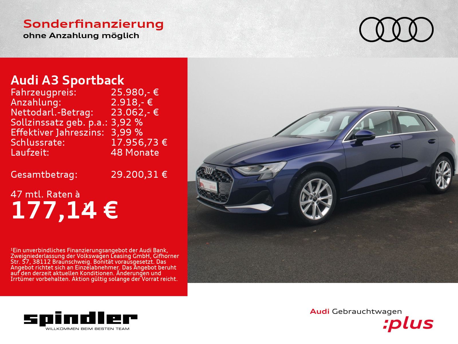 Audi A3 Sportback advanced 35TDI S-tronic / MMI-Navi+