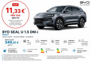 BYD Leasingangebot: BYD SEAL U 1.5 DM-i Boost Plug-In-Hybrid | 360 Kamer