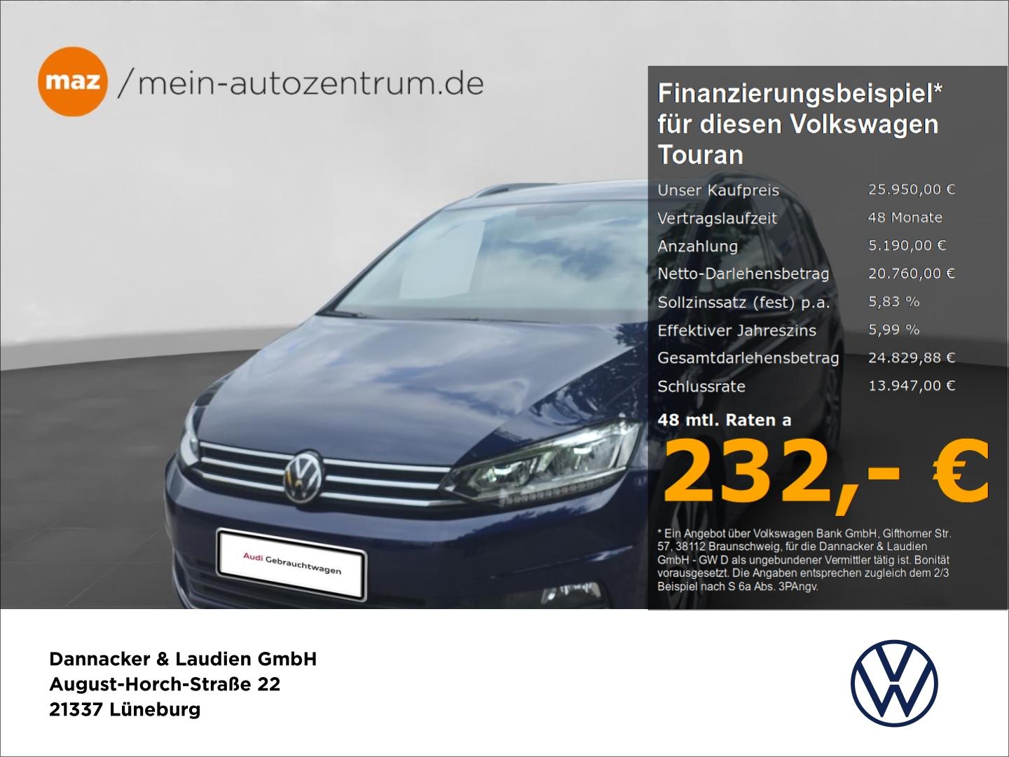 Volkswagen Touran 1.5 TSI Active Alu LED AHK Navi ACC Sitzh