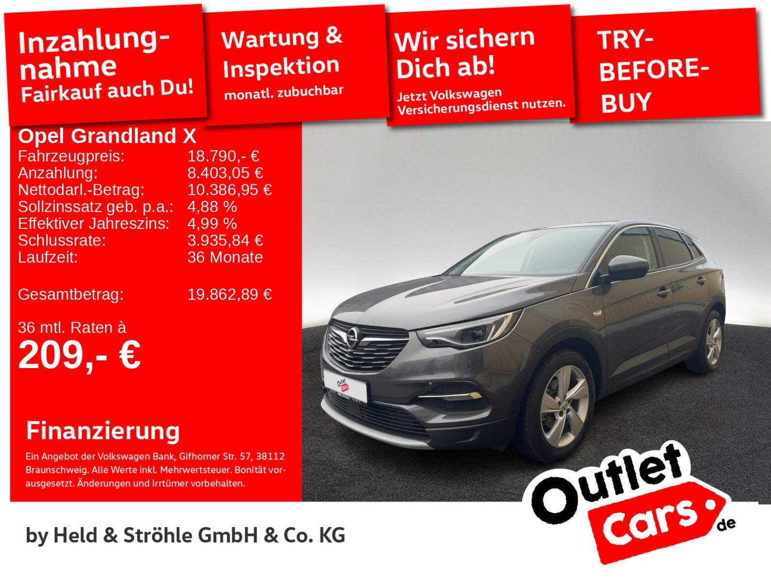 Opel Grandland X 1.6 Turbo INNOVATION AHK LED NAV KAM