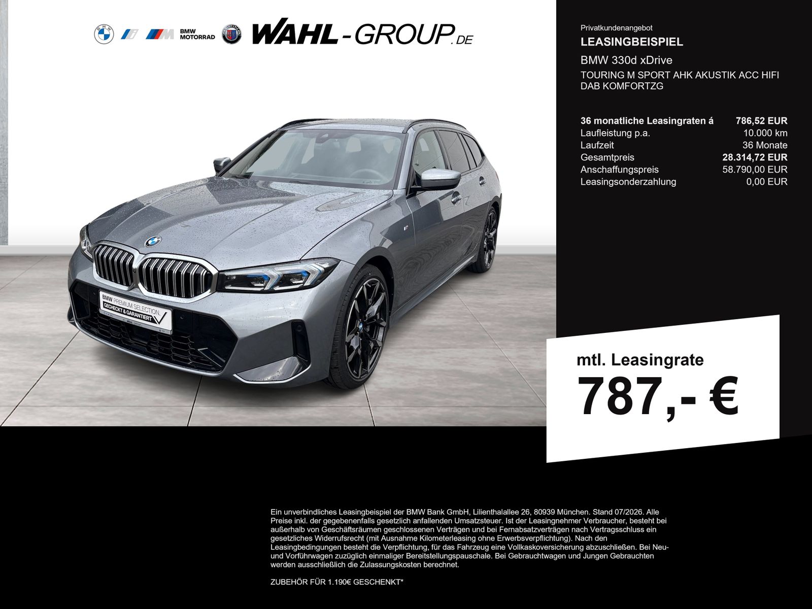 BMW 330d xDrive TOURING M SPORT AHK AKUSTIK ACC HIFI
