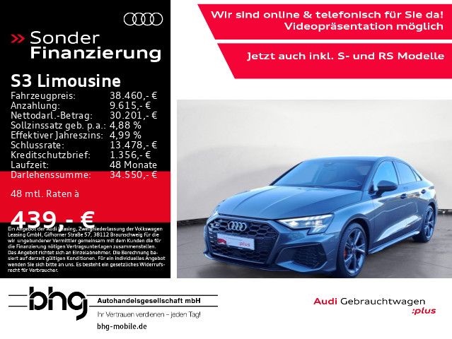 Audi S3 Limousine Business Navi connect Virtual B&O