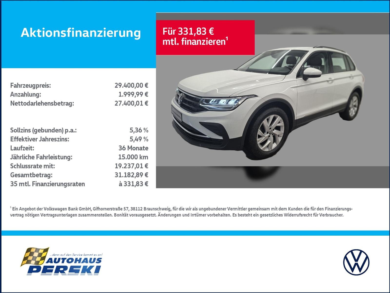 Volkswagen Tiguan 2.0 TDI Life 4Motion DSG  KLIMA, NAVI, LE