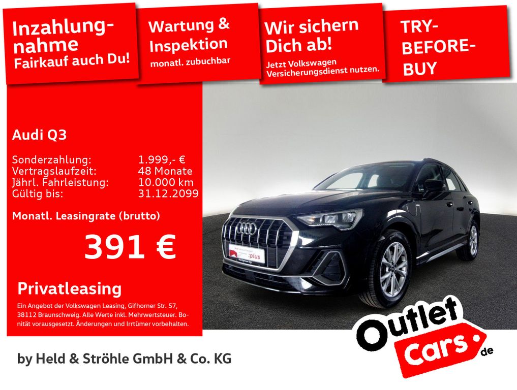Abbildung Leasingangebot Audi Q3 S-Line 45 TFSI e LED NAVI+ KAM SHZ
