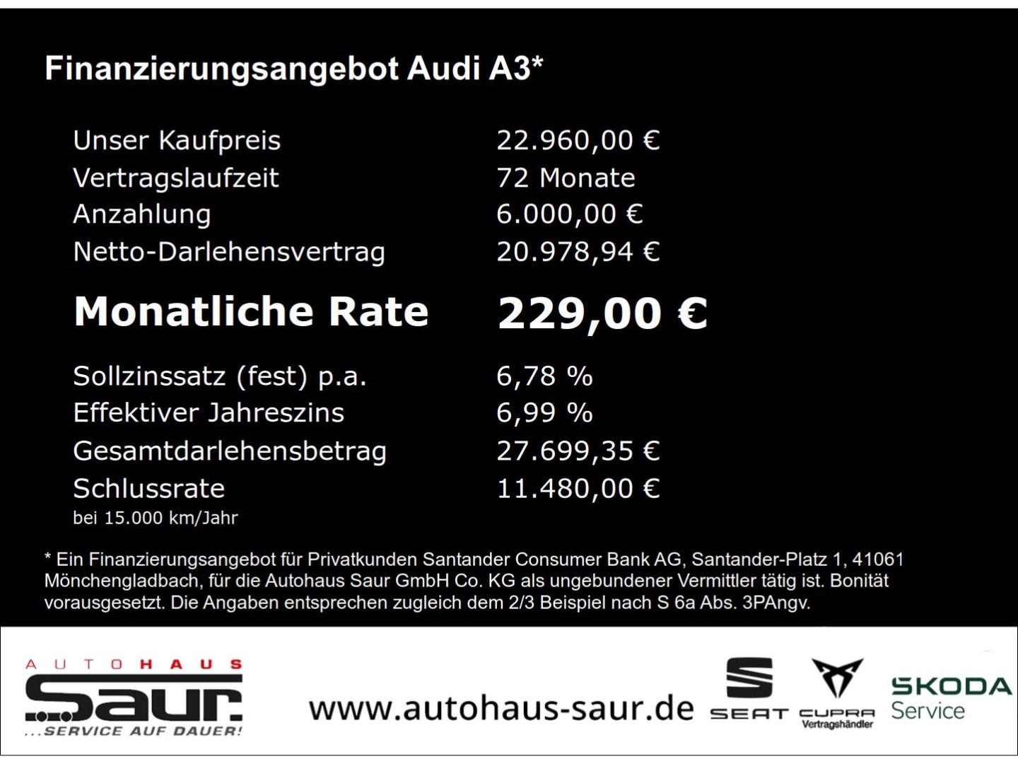 Audi A3 Sportback 30 TFSI S line 1.0 S-tronic SHZ PDC, миниатюра 4