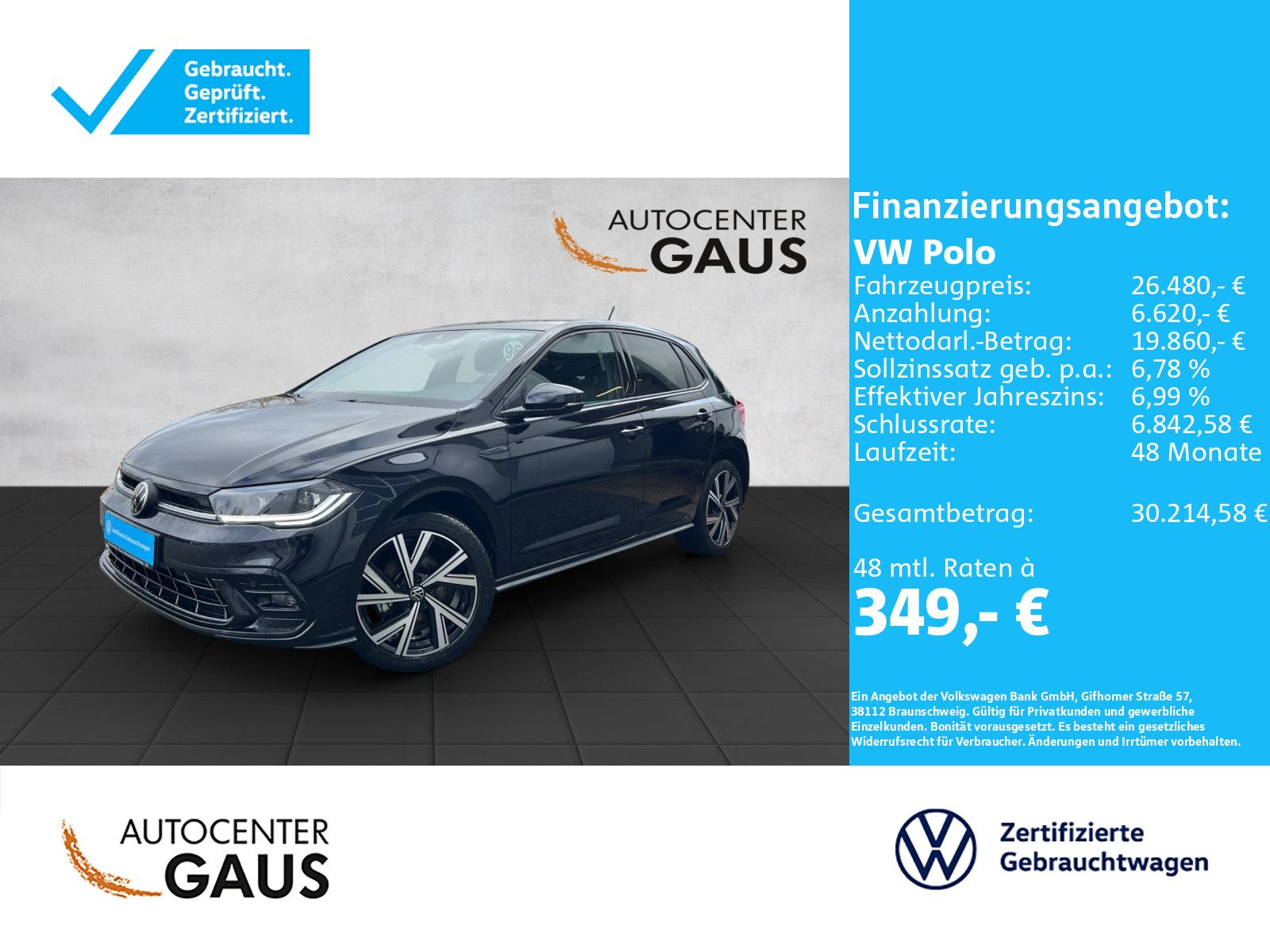 Polo R-Line 1.0 TSI DSG LED*Navi*ACC*Kamera