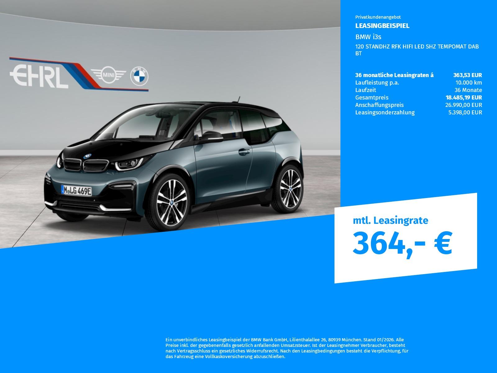 BMW i3s 120 STANDHZ RFK HIFI LED SHZ TEMPOMAT DAB BT