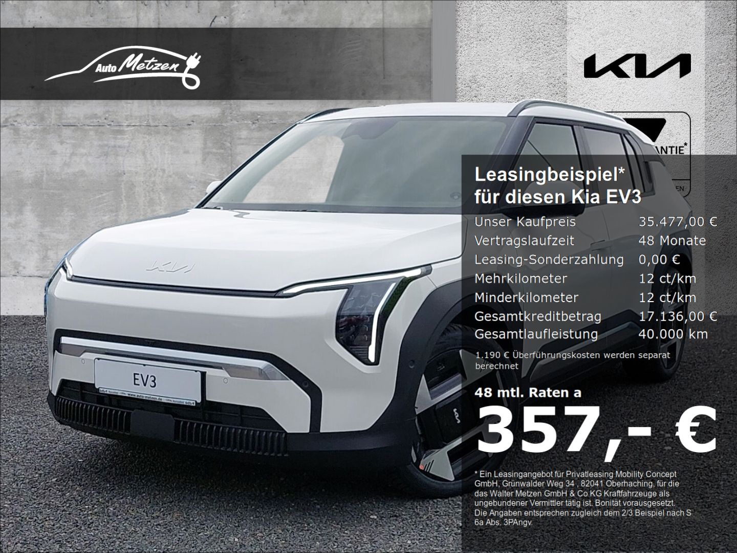 Kia EV3 58,3-kWh Earth MY26 P3/P4/P5