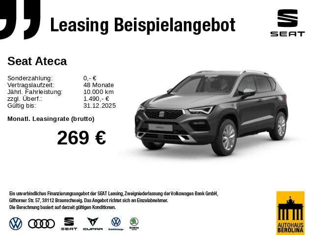 Ateca 1.5 TSI Road Edition DSG *NAV*R-CAM*SHZ*