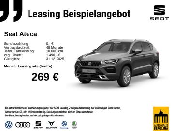 Seat Leasingangebot: Seat Ateca 1.5 TSI Road Edition DSG *NAV*R-CAM*SHZ*