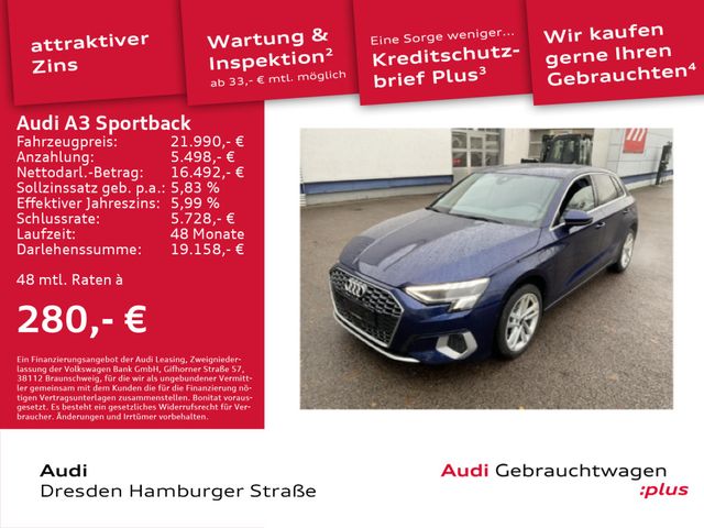 Audi A3 Sportback 40TFSI e Advanced LED Navi S tronic