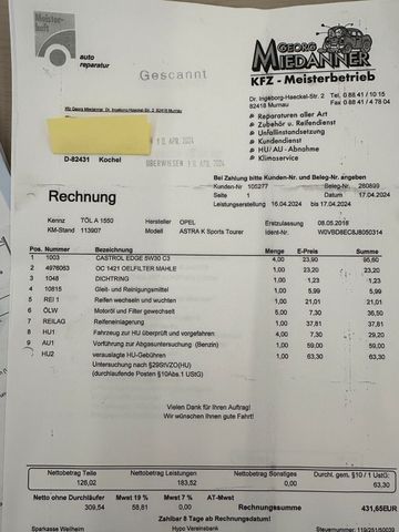 Opel Astra K Sports Tourer Turbo *NAVI*SZHZ*TEMPOMAT*