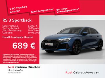Audi Leasingangebot: Audi RS 3 Sportback 3 294(400) kW(PS) S tronic