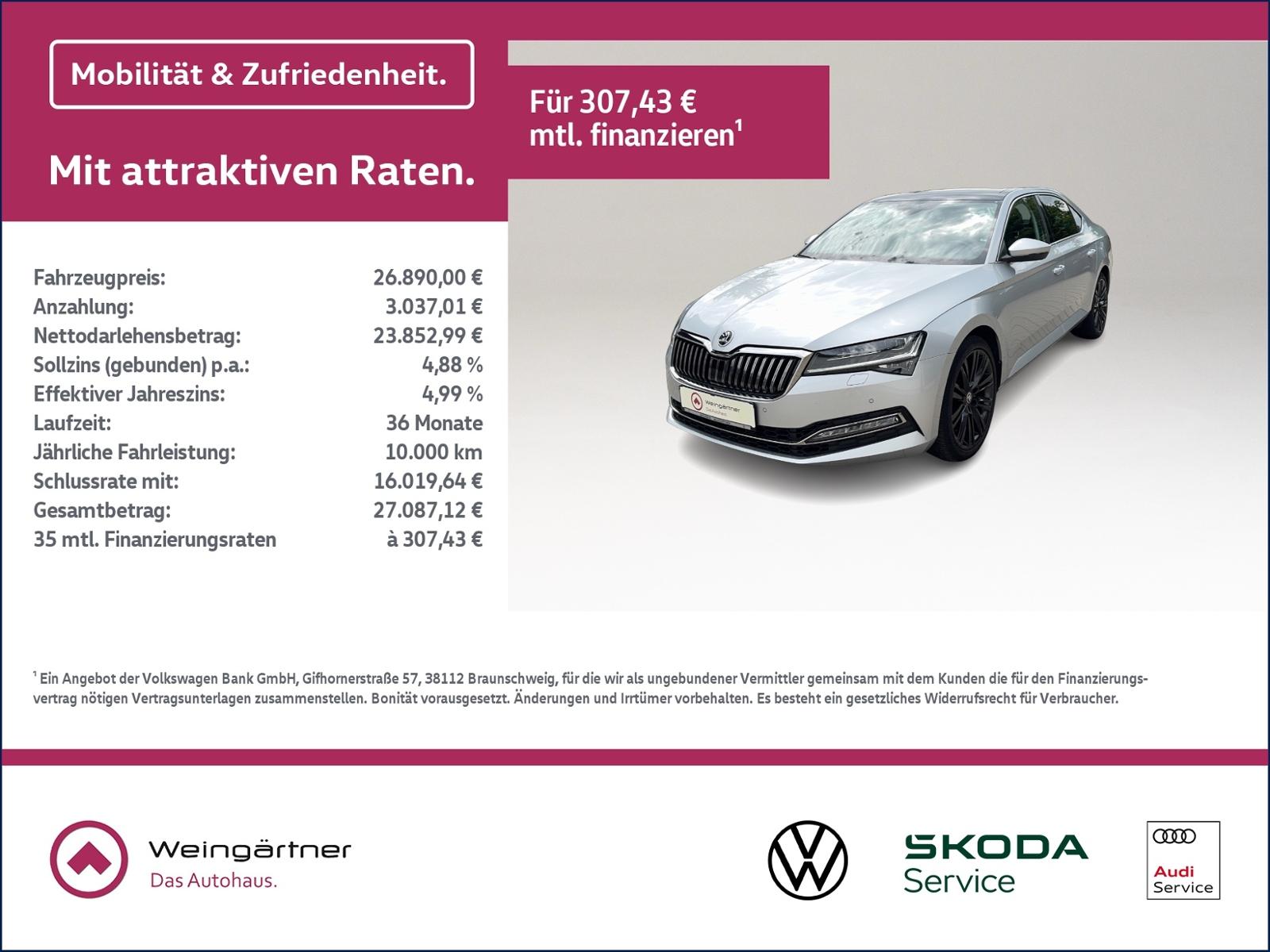 Skoda Superb Lim. Style 4x4, 2.0 TSI , Schiebedach, Ke