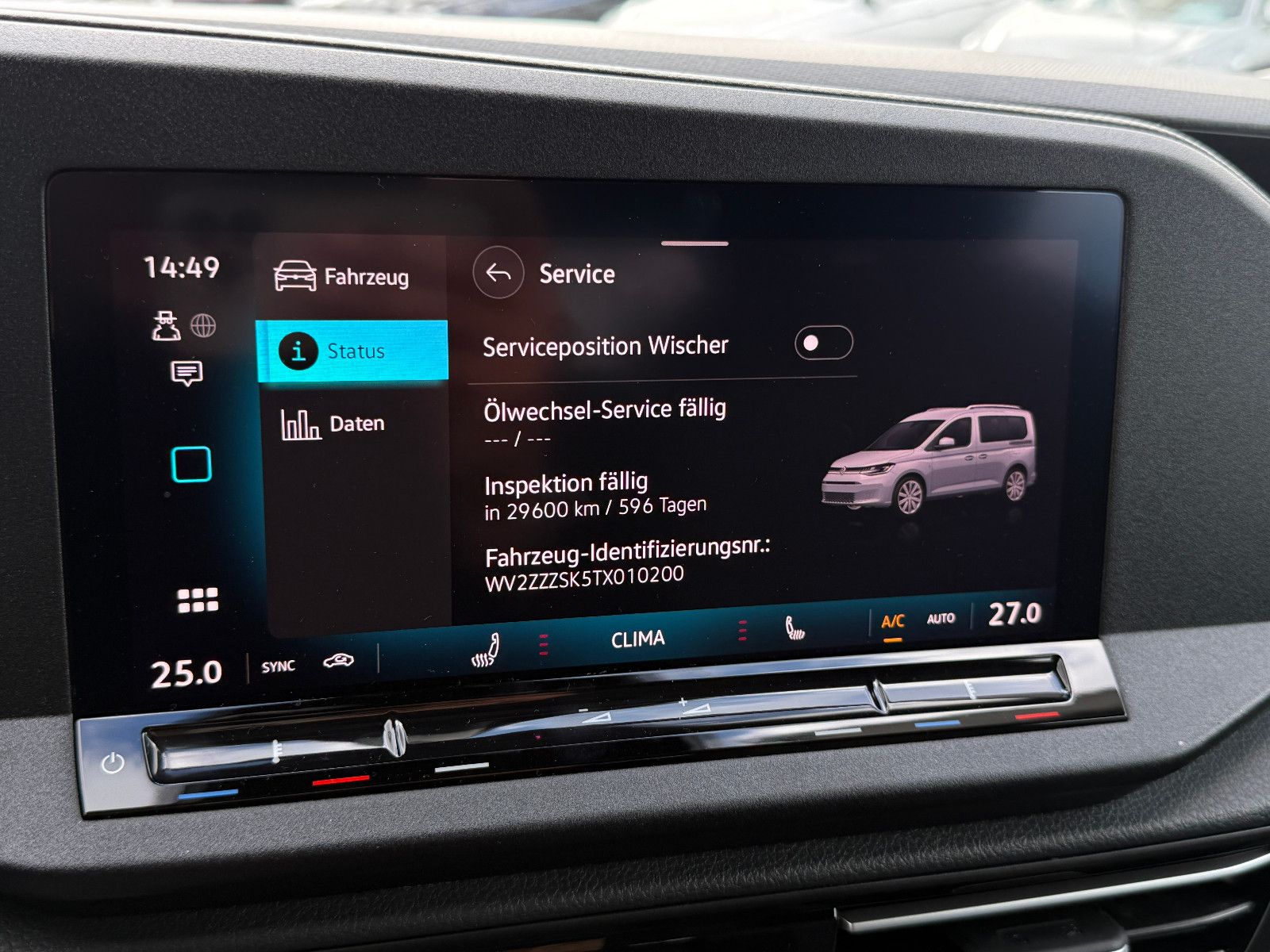 Fahrzeugabbildung Volkswagen Caddy Life Maxi TSI DSG ACC AHK LED Kamera Sthz