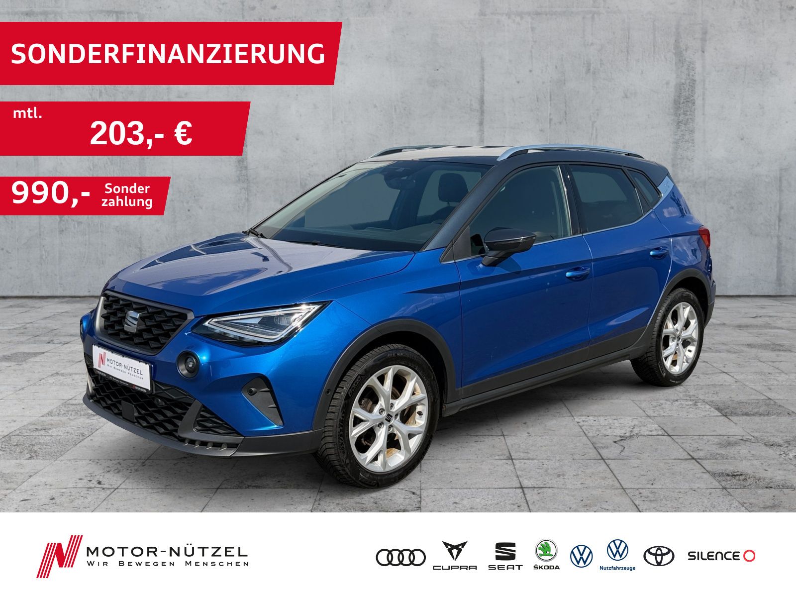 SEAT Arona 1.0 TSI FR Full-LED+NAV+SHZ+RFK+PLA+APP+VC