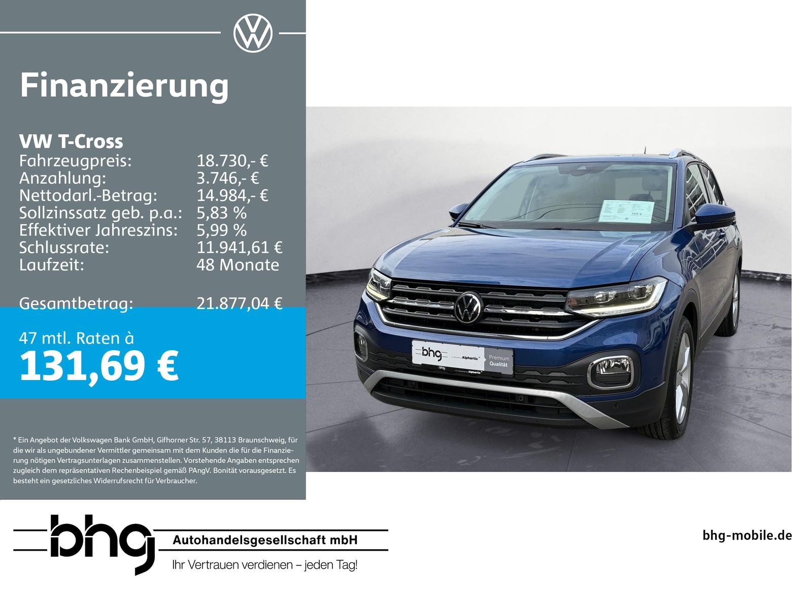 Volkswagen T-Cross 1.0 TSI OPF Style