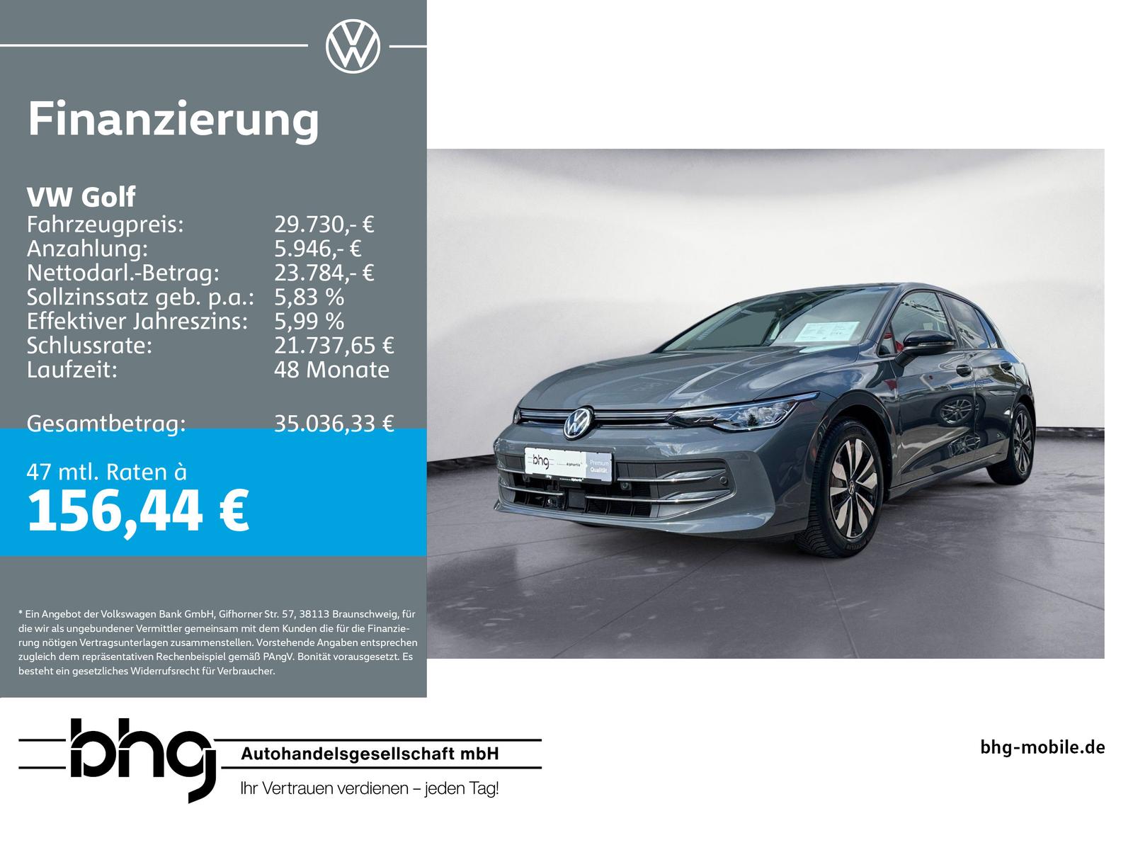 Volkswagen Golf 1.5 eTSI DSG GOAL AHK, IQ-Light Matrix, AHK