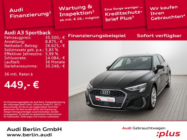 Audi A3 Sportback S line 40 TFSI e S tr. LED NAVI