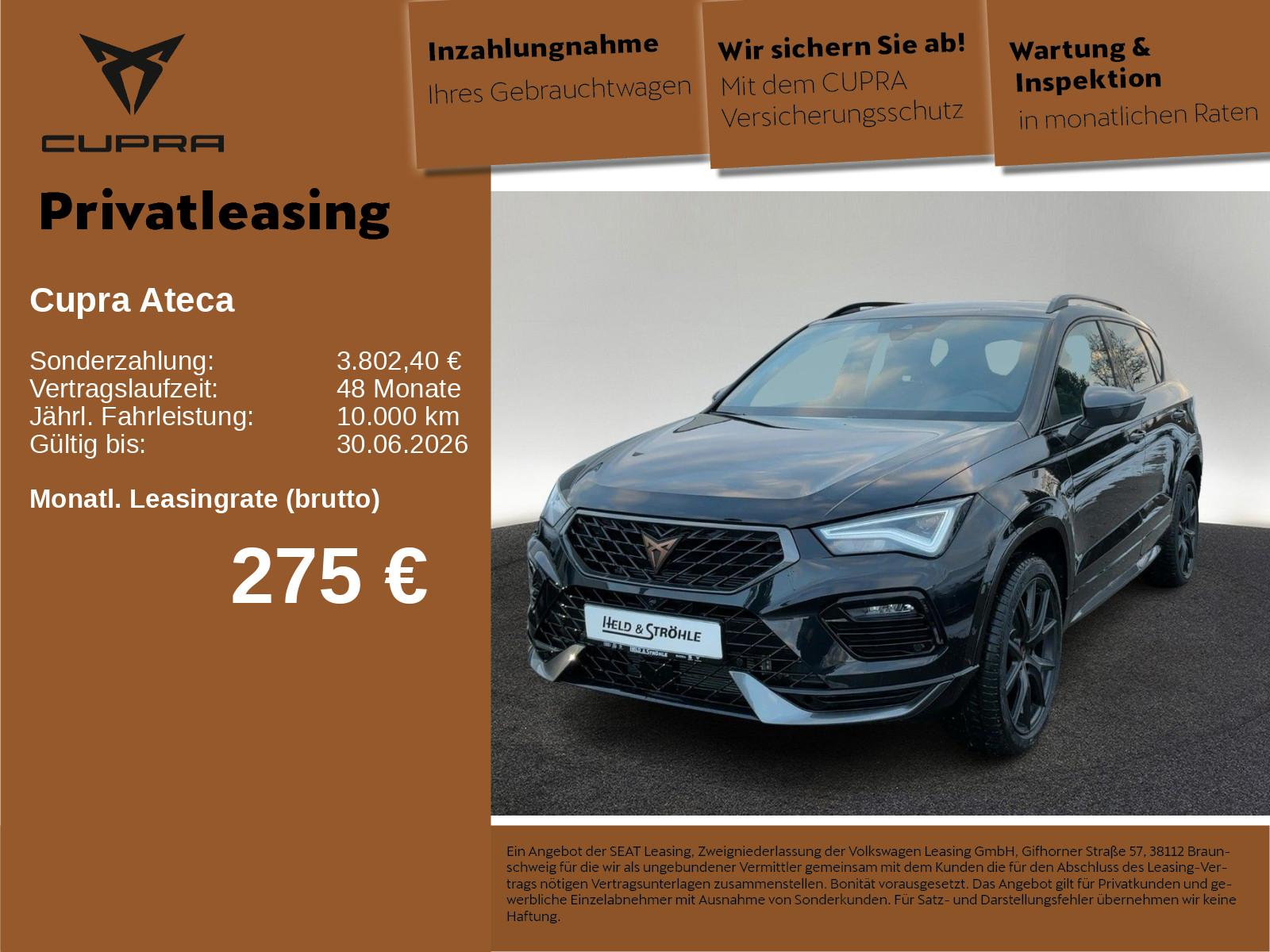 Cupra Ateca Tribe Edition 2.0TSI 140kW 4Drive AHK 360°