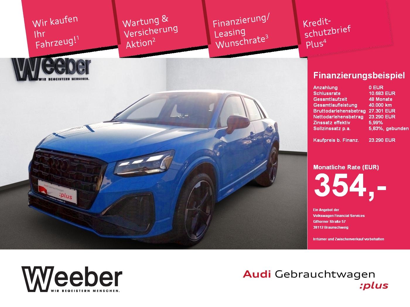 Audi Q2 S line *BLACKSTYLE*AHK*KAMERA*MATRIX*APP CONN