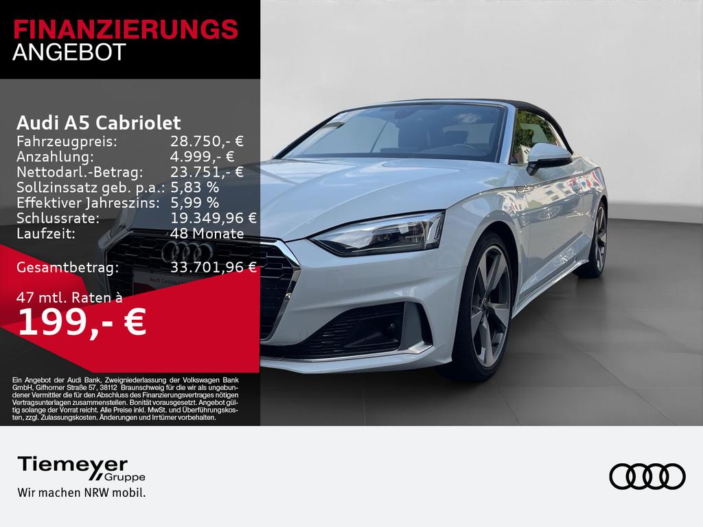 Audi A5 Cabrio 20 TDI S LINE LM19 FEINNAPPA NAVI 2022