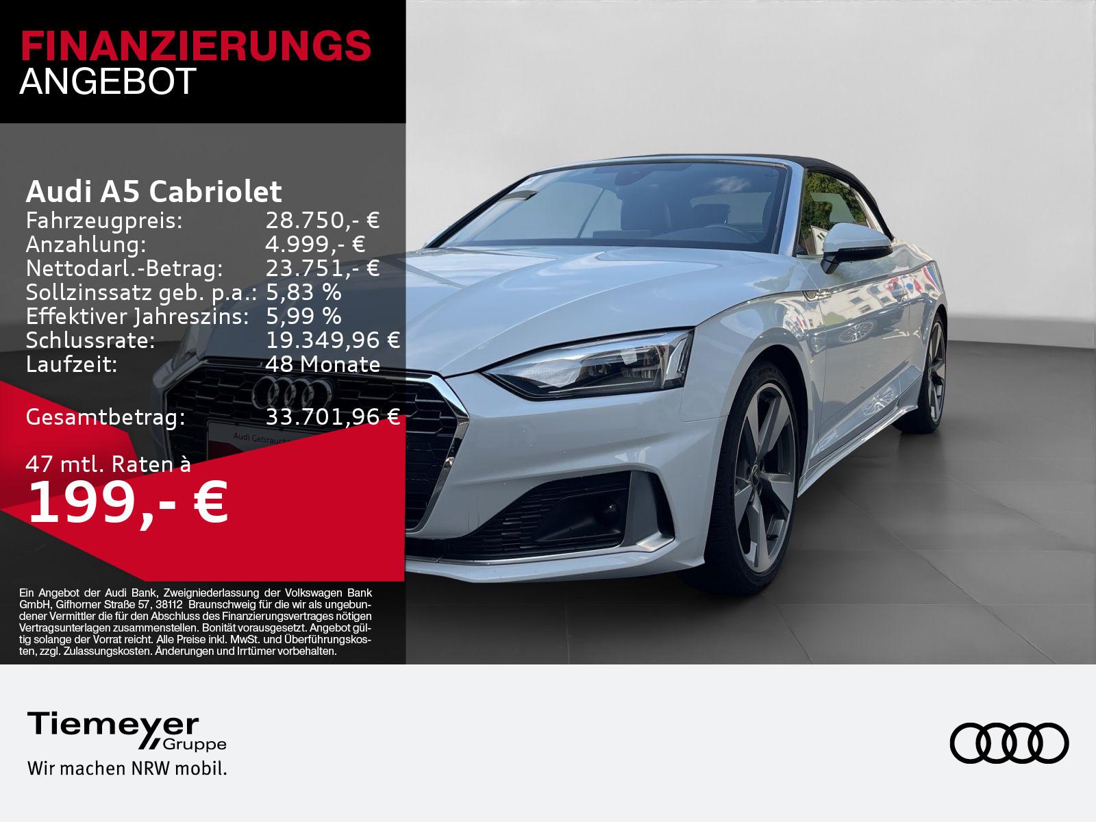 Audi A5 Cabrio 2.0 TDI S LINE LM19 FEINNAPPA NAVI+