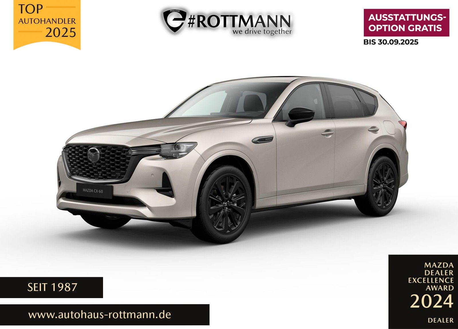 Mazda CX-60 2025 PHEV 327ps Aut. AWD Homura COSO-Paket