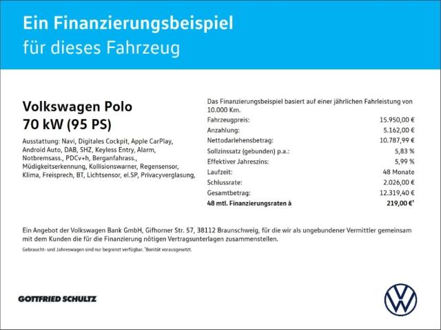 Volkswagen Polo Comfortline 1.0 TSI DSG Navi Sitzheizung PD, миниатюра 2