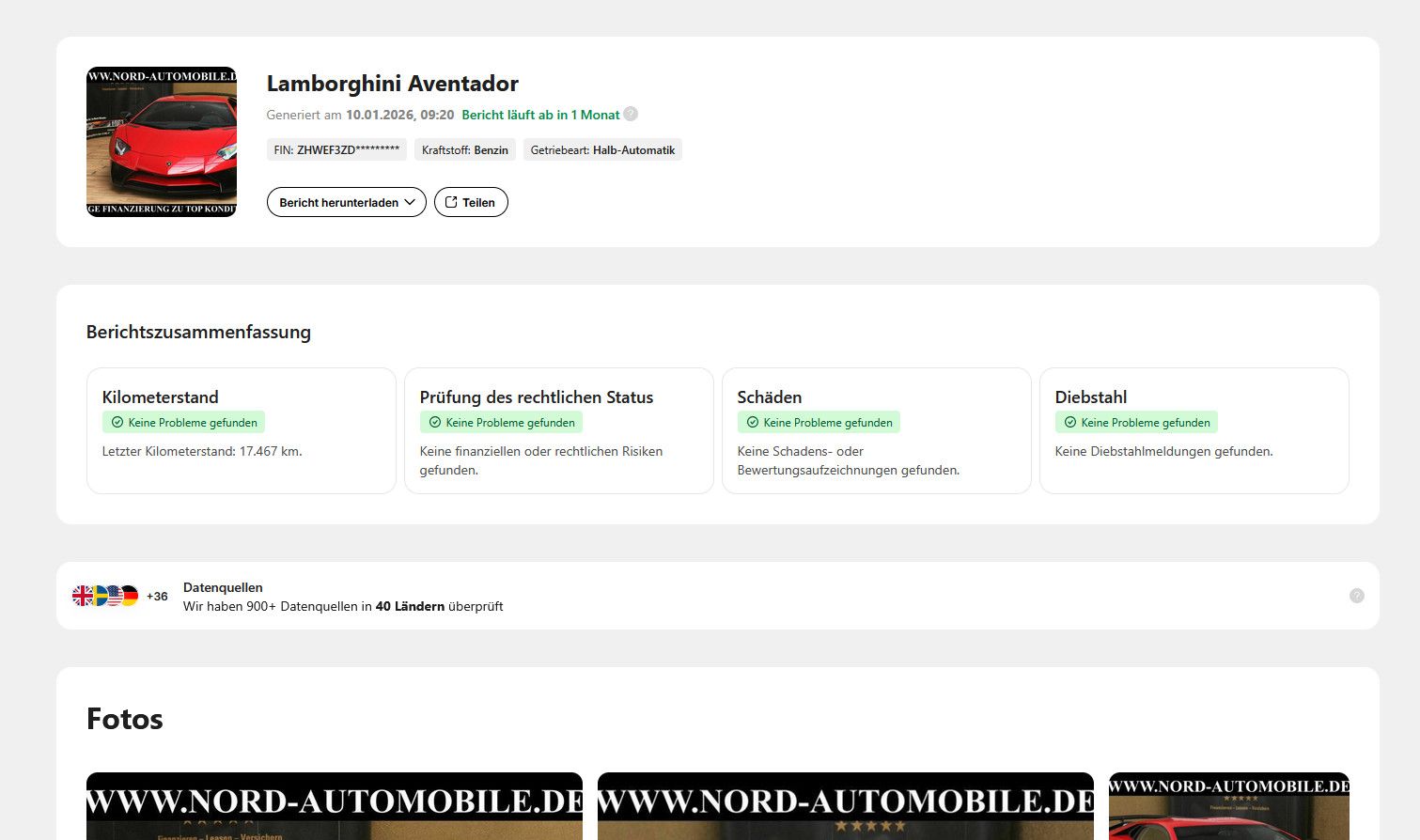 Fahrzeugabbildung Lamborghini Aventador LP 750-4 SV Superveloce Lift Carbon