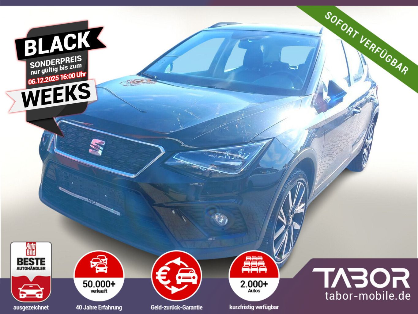 Seat Arona 1.0 TSI 95 Black Edition LED Nav PDC 18Z