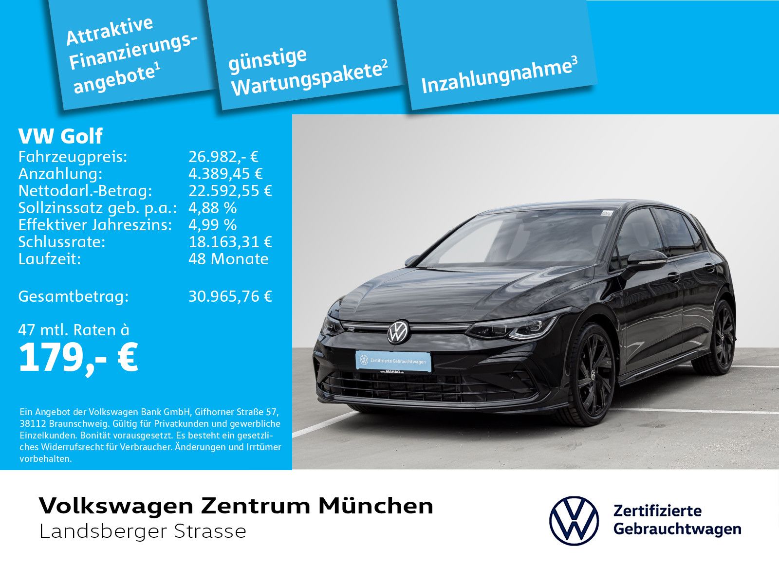 Volkswagen Golf VIII R-Line 1.5 eTSI BlackStyle AHK ACC IQ.
