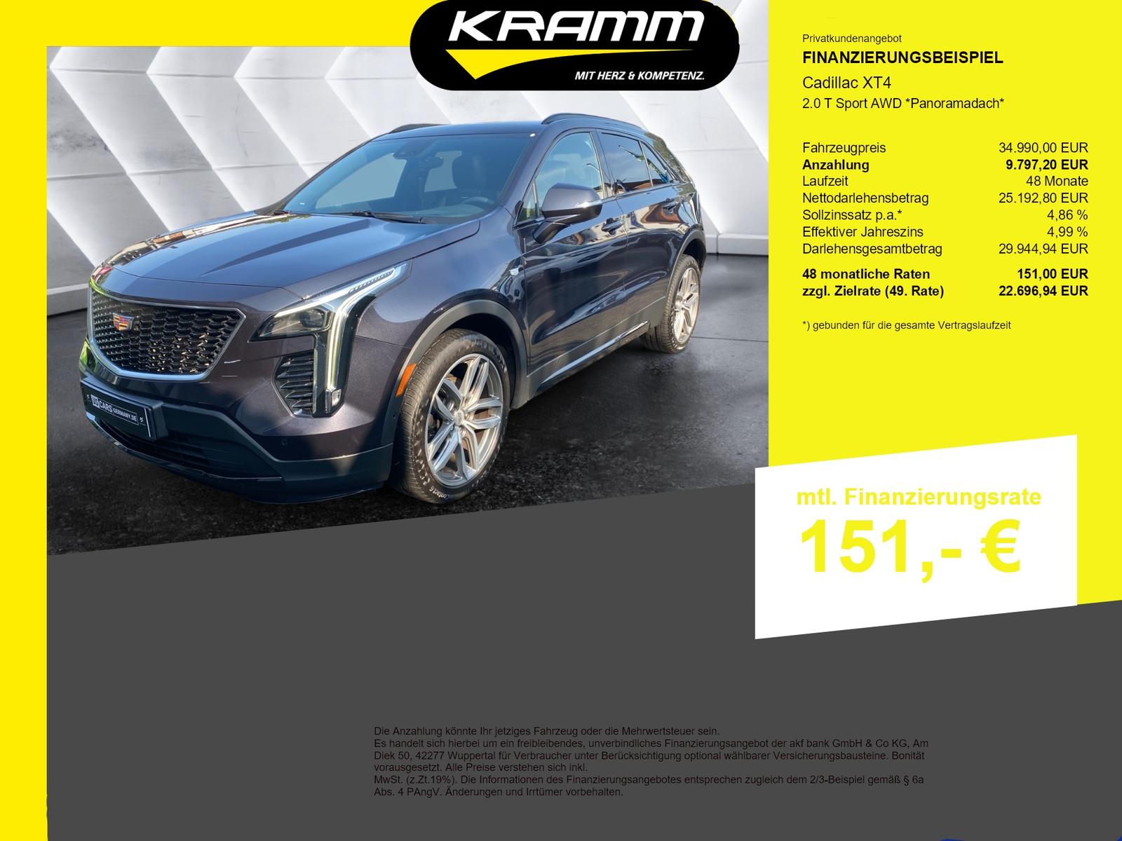 Cadillac XT4 2.0 T Sport AWD *Panoramadach*