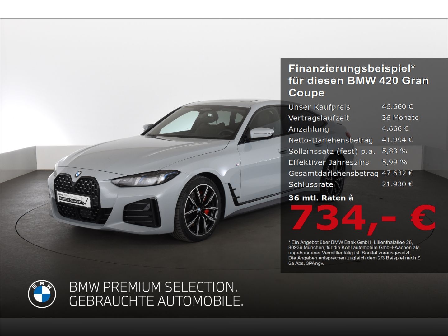 BMW 420 Gran Coupe d xDrive M Sport Pro Standheizung