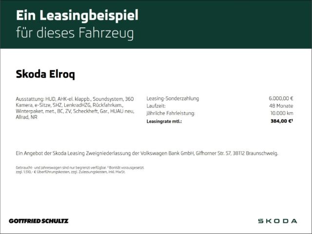 Skoda Elroq RS 84 kWh Batterie Elektromotor 250 kW 4x4 imagem 2