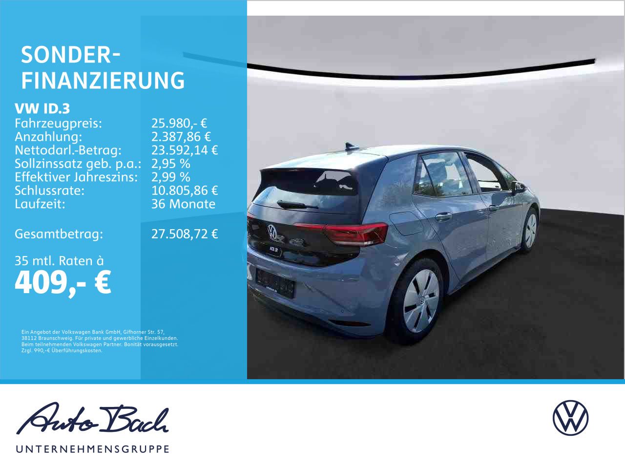 Volkswagen ID.3 Pro Performance Navi LED Standklima DAB EPH imagem 2
