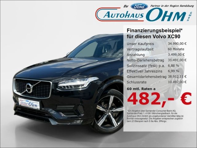 Volvo XC90 D5 R Design AWD - B&W - HUD - PANO - AHK - 