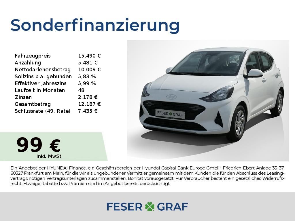 Hyundai i10 SELECT NAVI CAM LED-TFL KLIMA USB CARPLAY