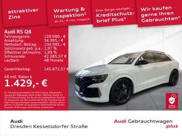 Audi Leasingangebot: Audi RS Q8 4.0 TFSI Q. AHZV Kamera HUD Navi Pano Matr