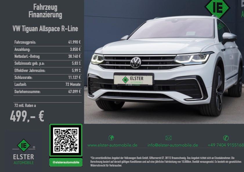 Volkswagen Tiguan Allspace R-Line 4Mo,STH,AHK,H&K,360°,Pano