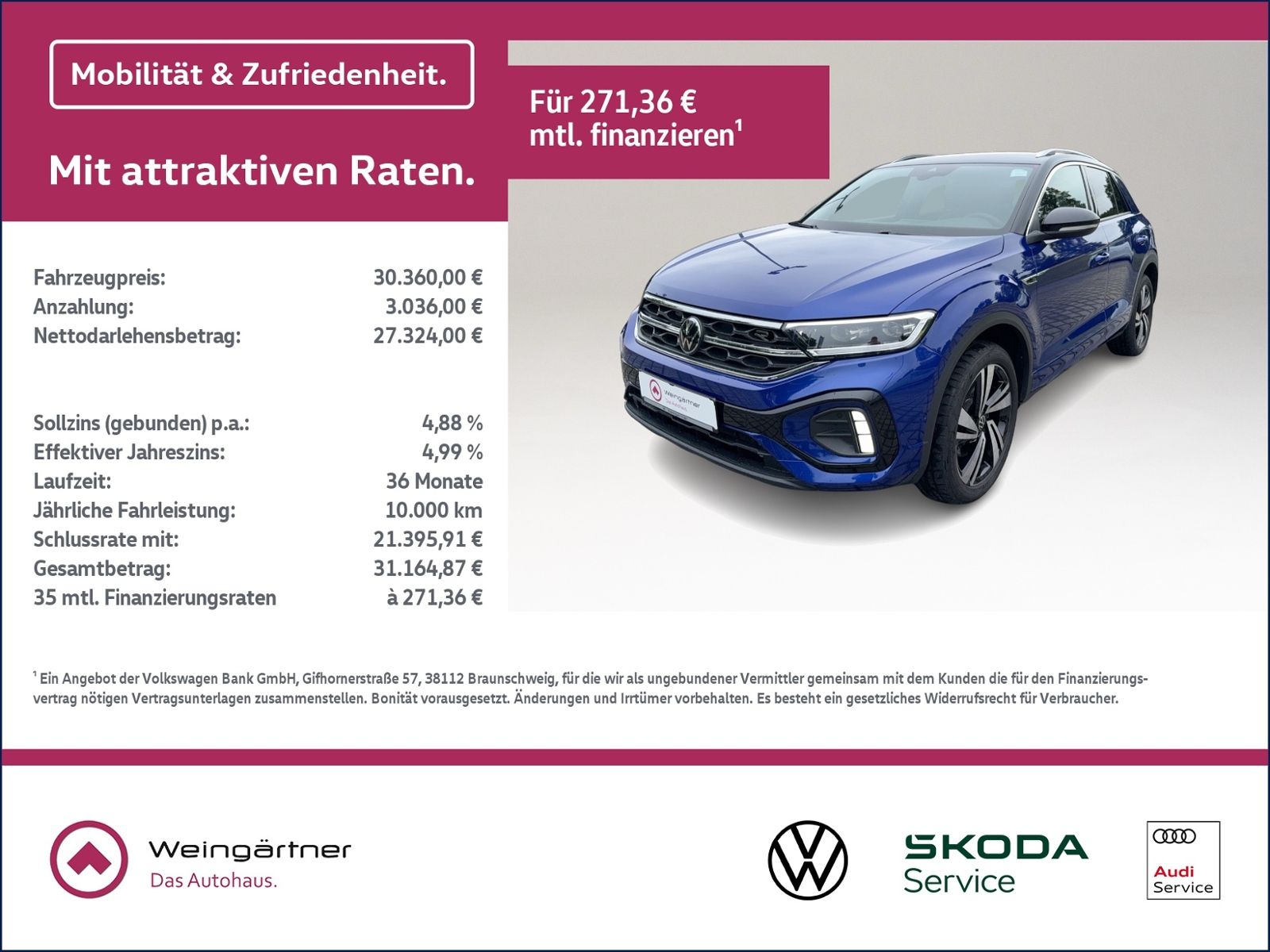 T-Roc 2.0 TSI R-Line 4Motion, AHK, Standhzg, Nav