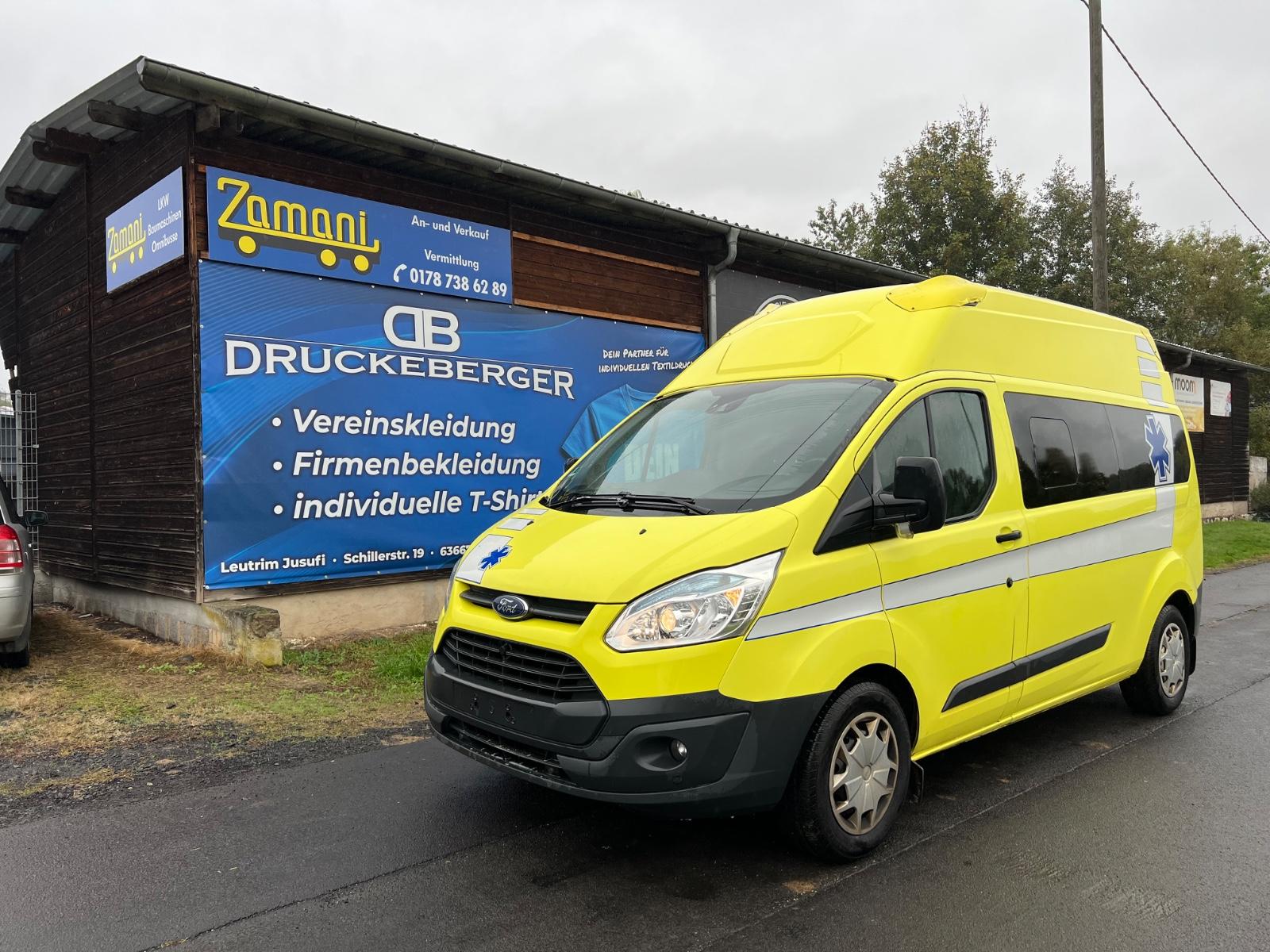 Ford Custom Rettungswagen Hochdach Liege/Stuhl/RAMPE