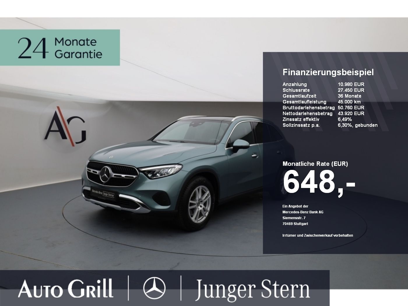 MERCEDES-BENZ GLC 220 d Avantgarde Pano AHK Standhz 360 Distro