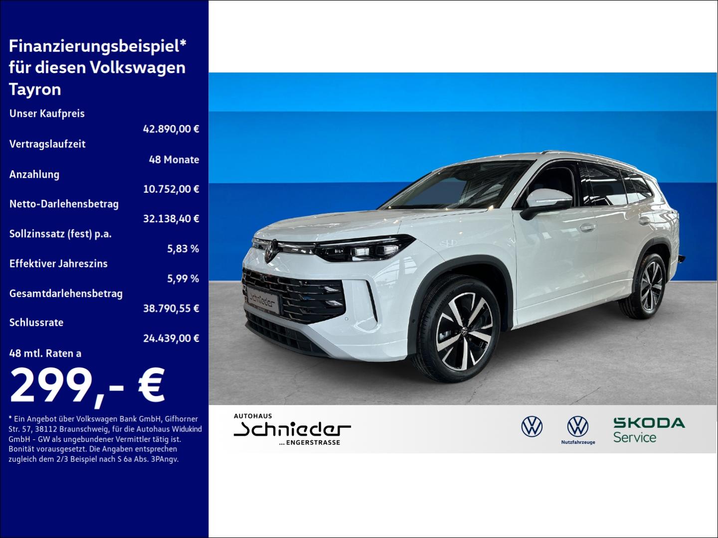 Volkswagen Tayron Elegance 1,5 l eTSI AHK LED+ 7 SITZER